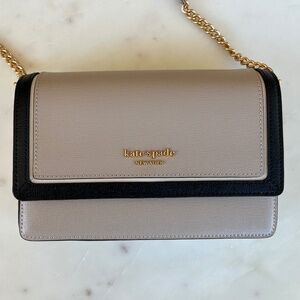 Morgan Colorblocked Flap Chain Wallet